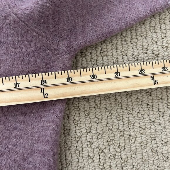 Eileen Fisher Cardigan Sweater Merino Wool Lavender Open Front Boucle Size L - Picture 7 of 8